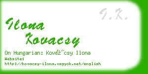 ilona kovacsy business card